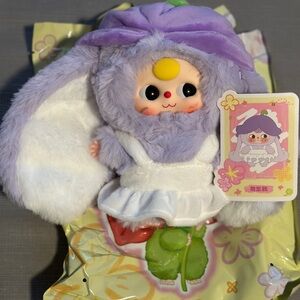 Cute Purple and White Plush Toy